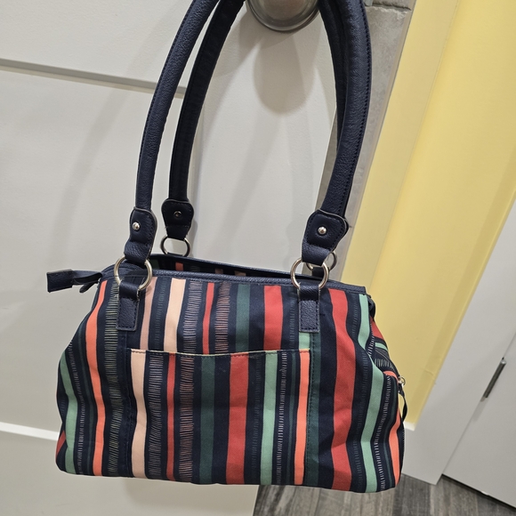 Lily Bloom Multicolor Striped Women's Bag With Multiple Pockets - Picture 9 of 14